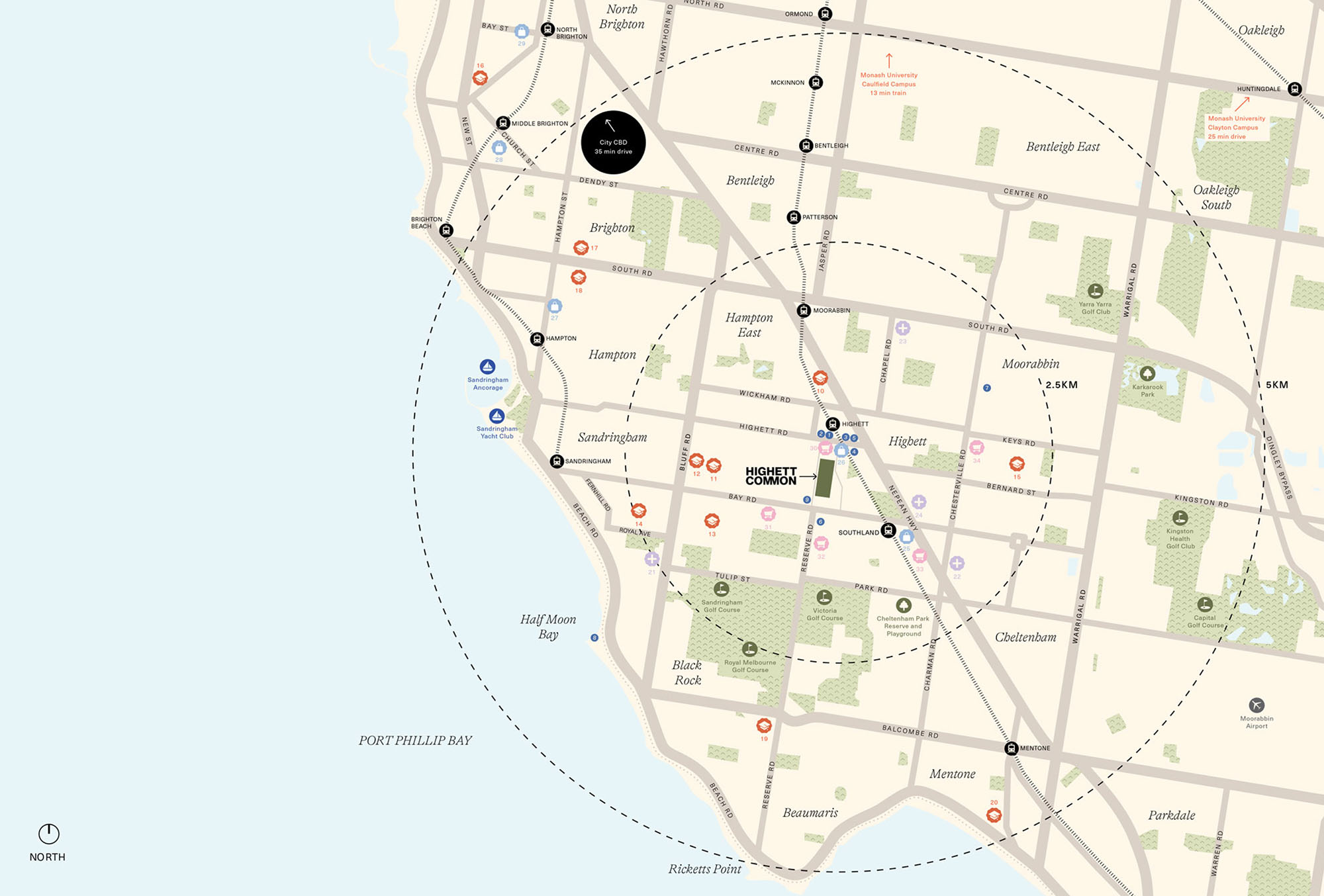  Highett Common location